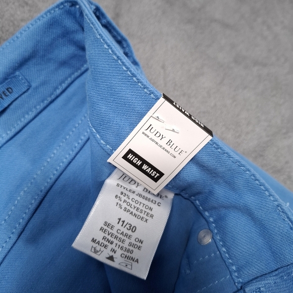 Judy Blue Jeans Womens Size 11/30 High Waisted Tummy Control Top Sky Blue Pants - Picture 14 of 15